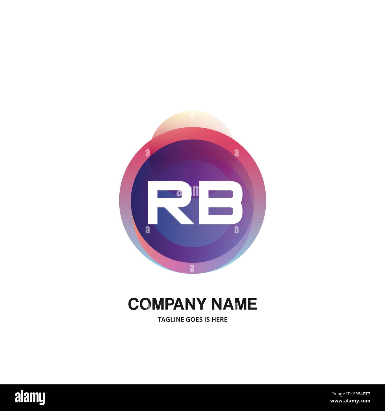 initial logo With Colorful Circle template vector Stock Vector