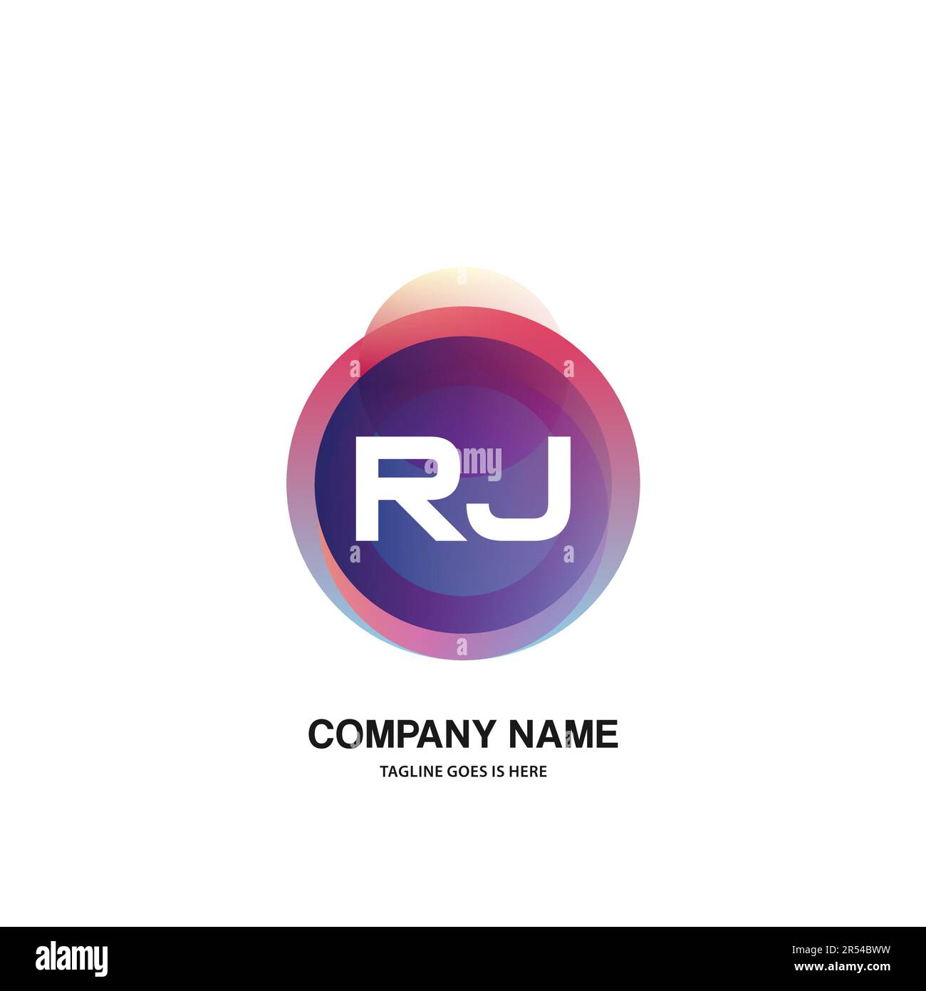 initial logo With Colorful Circle template vector Stock Vector Image ...