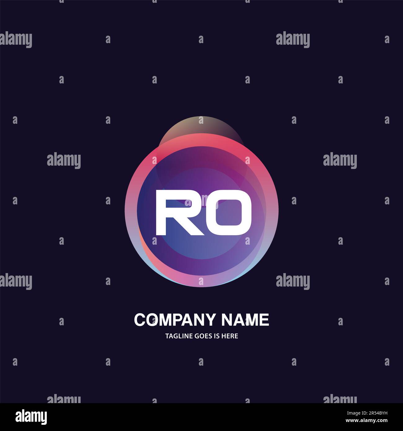 initial logo With Colorful Circle template vector Stock Vector