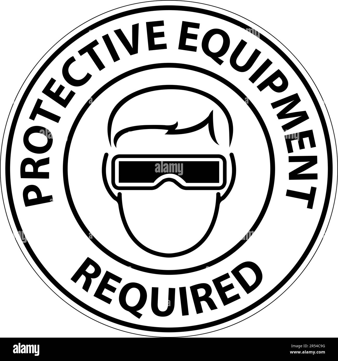 Symbol Floor Sign, Protective Equipment Required Stock Vector Image