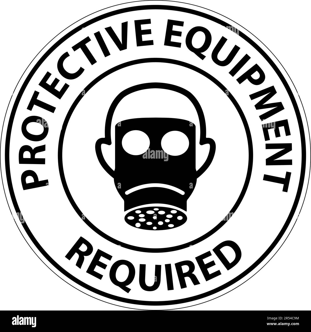 Symbol Floor Sign, Protective Equipment Required Stock Vector Image