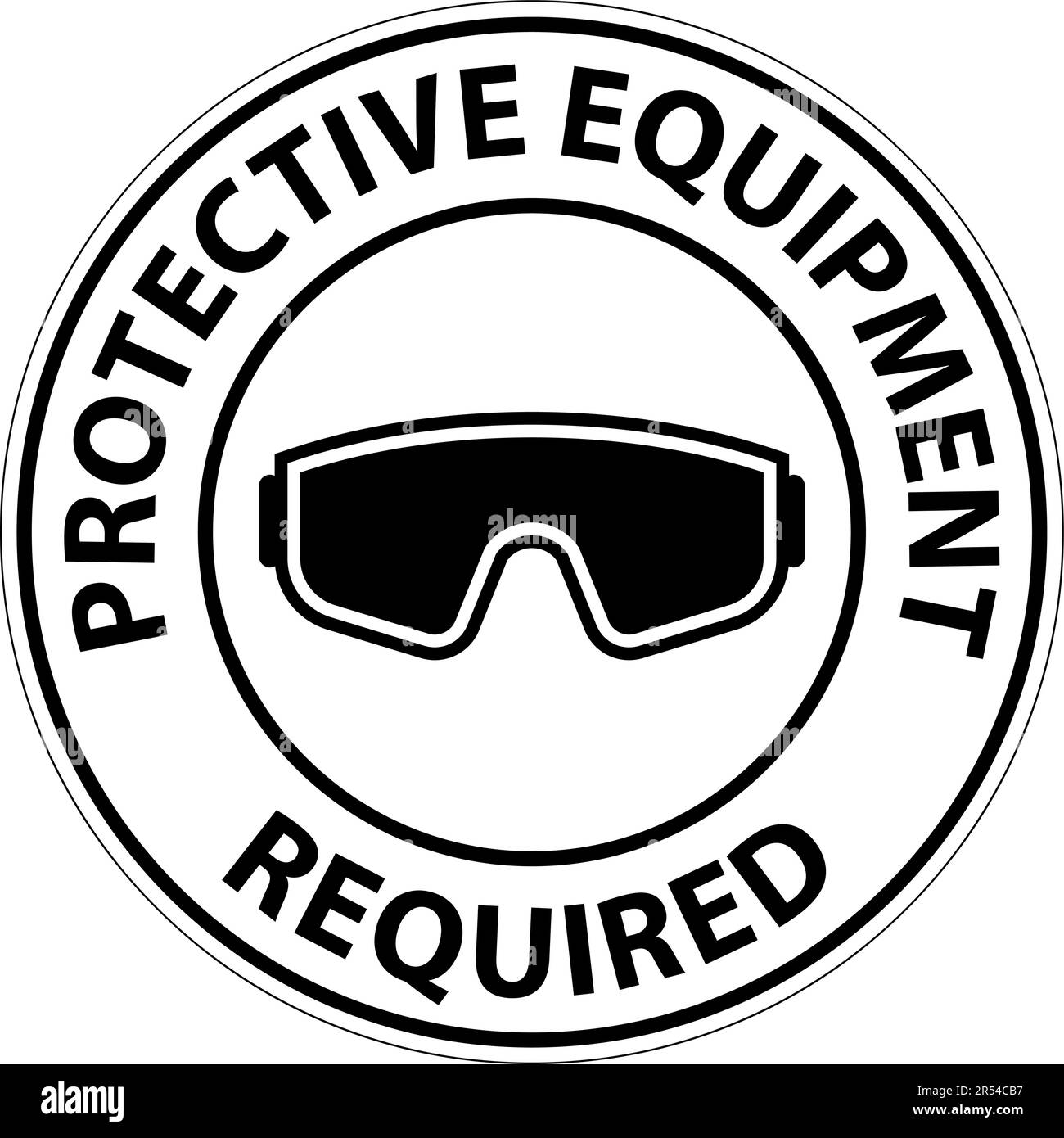 Symbol Floor Sign, Protective Equipment Required Stock Vector Image