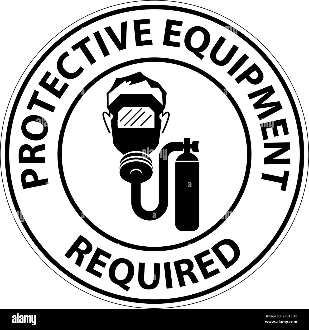 Symbol Floor Sign, Protective Equipment Required Stock Vector Image