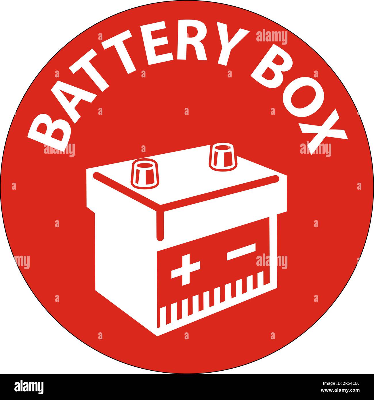 Symbol Battery Sign Battery Box On White Background Stock Vector Image ...