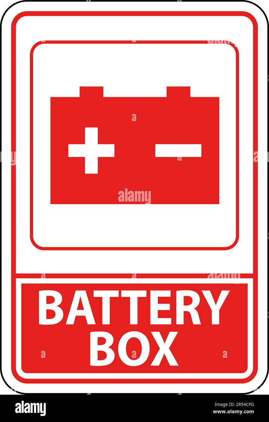Symbol Battery Sign Battery Box On White Background Stock Vector Image