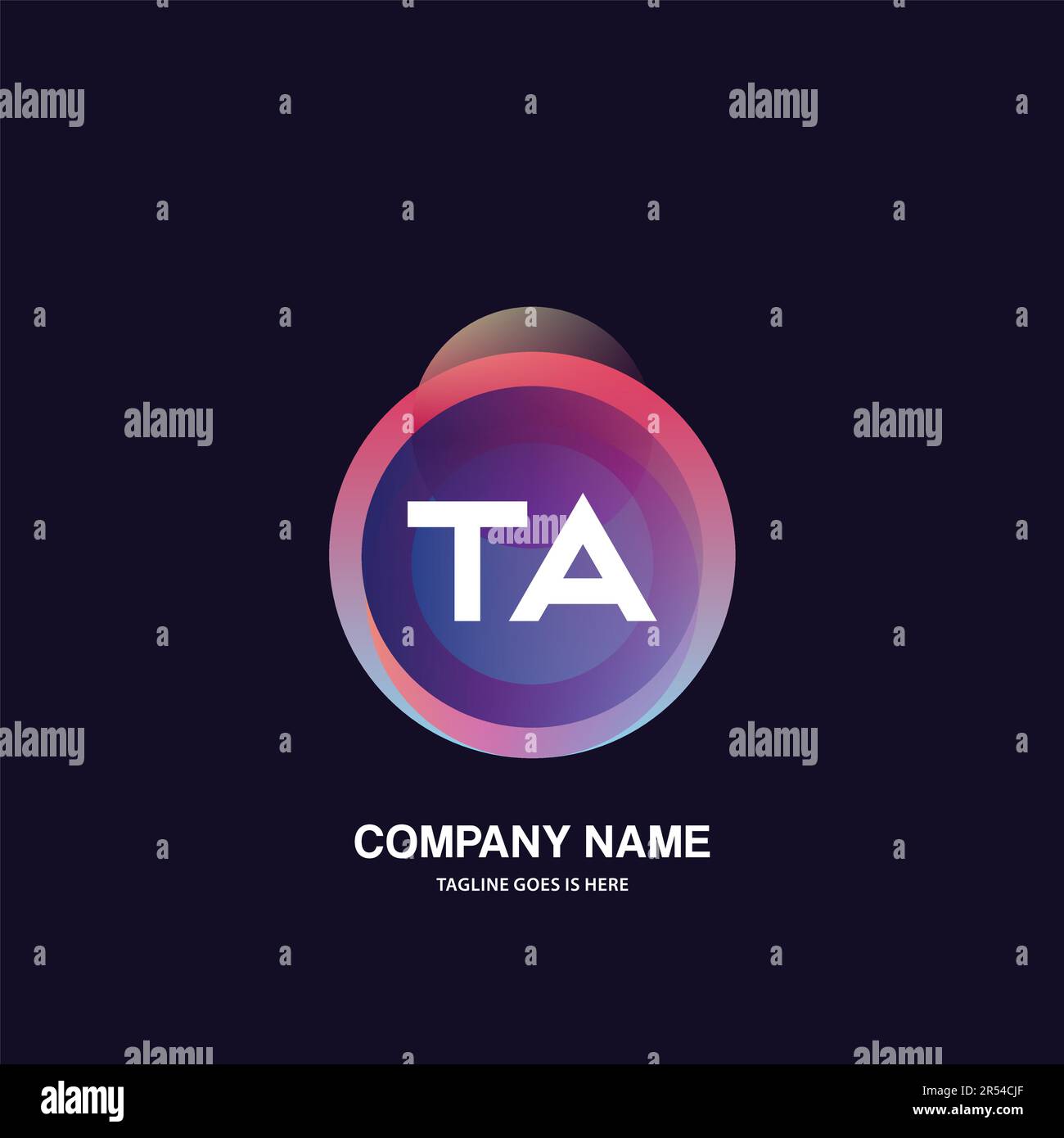 initial logo With Colorful Circle template vector Stock Vector