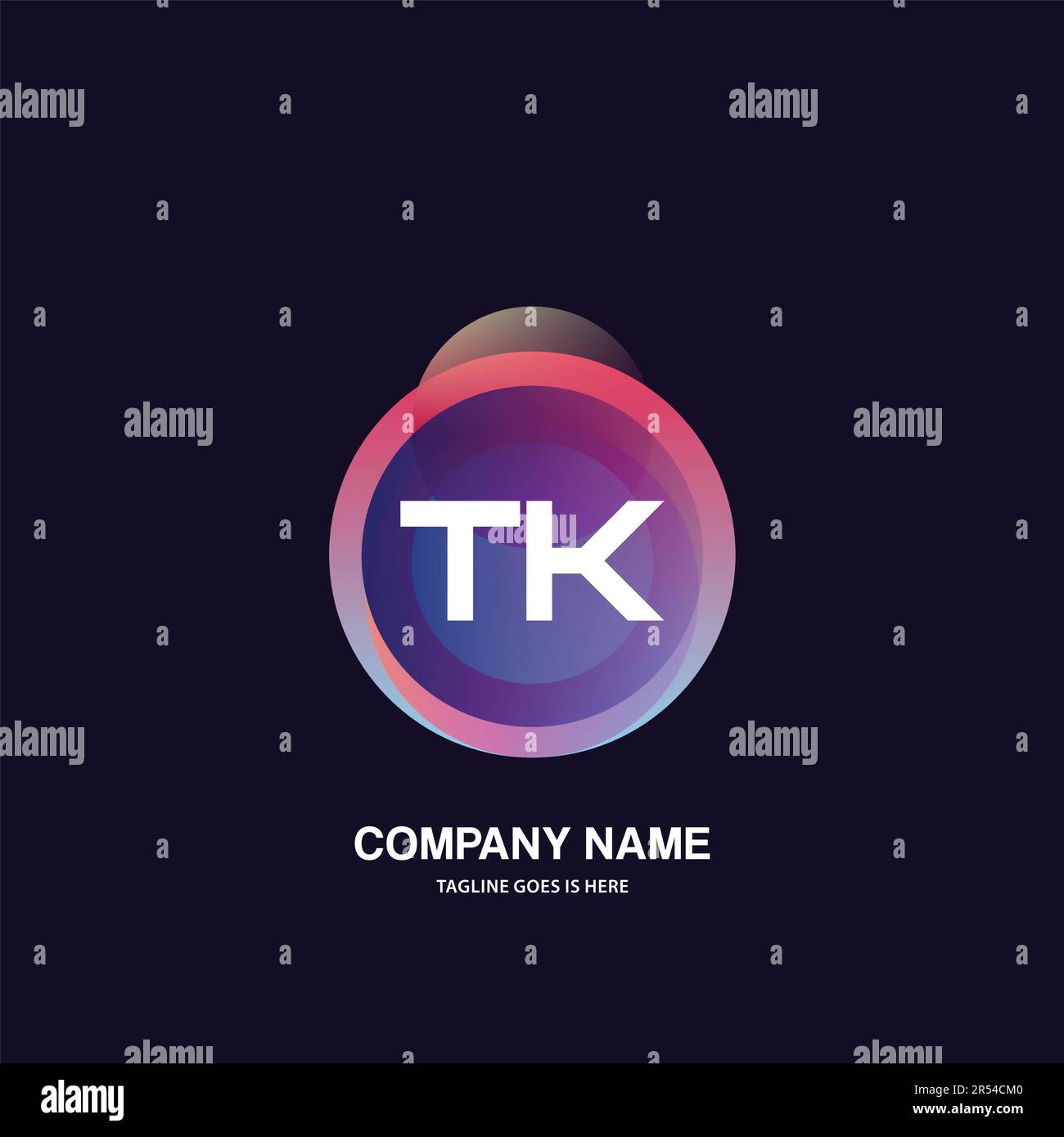 initial logo With Colorful Circle template vector Stock Vector