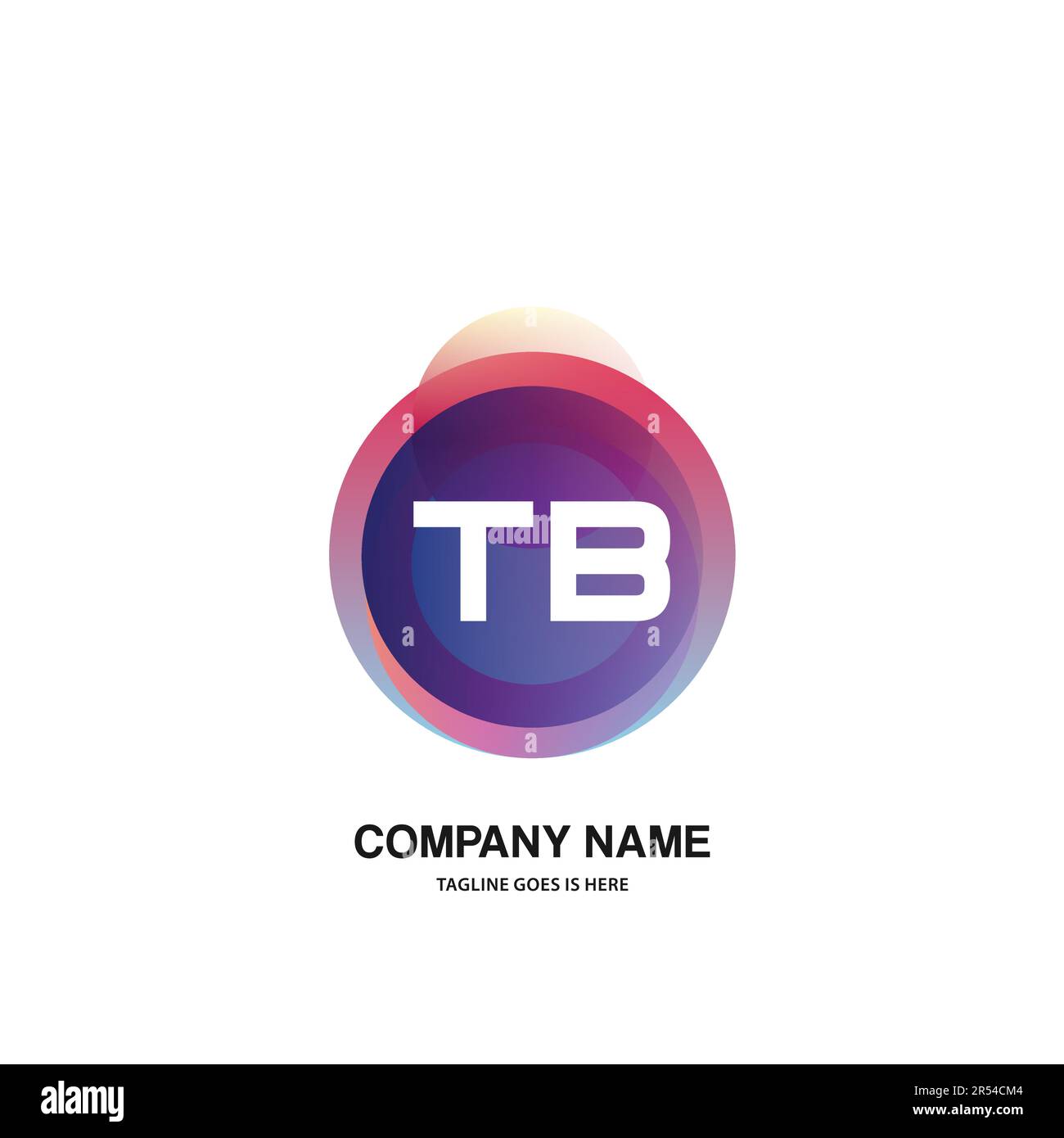 initial logo With Colorful Circle template vector Stock Vector