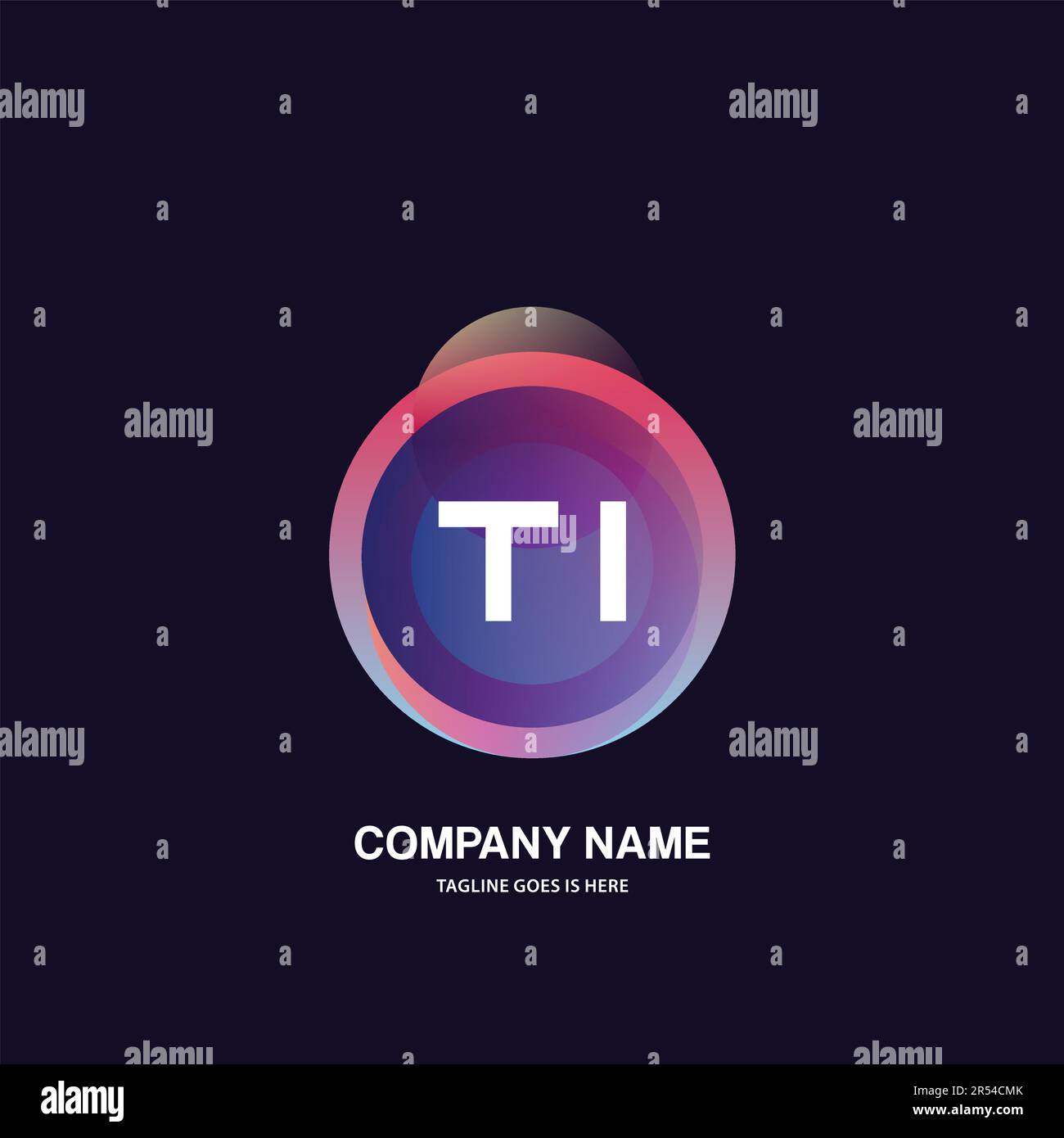 initial logo With Colorful Circle template vector Stock Vector
