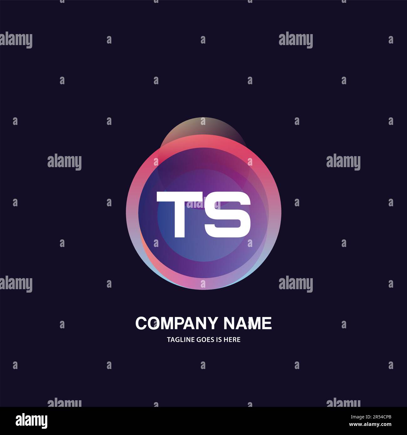 initial logo With Colorful Circle template vector Stock Vector