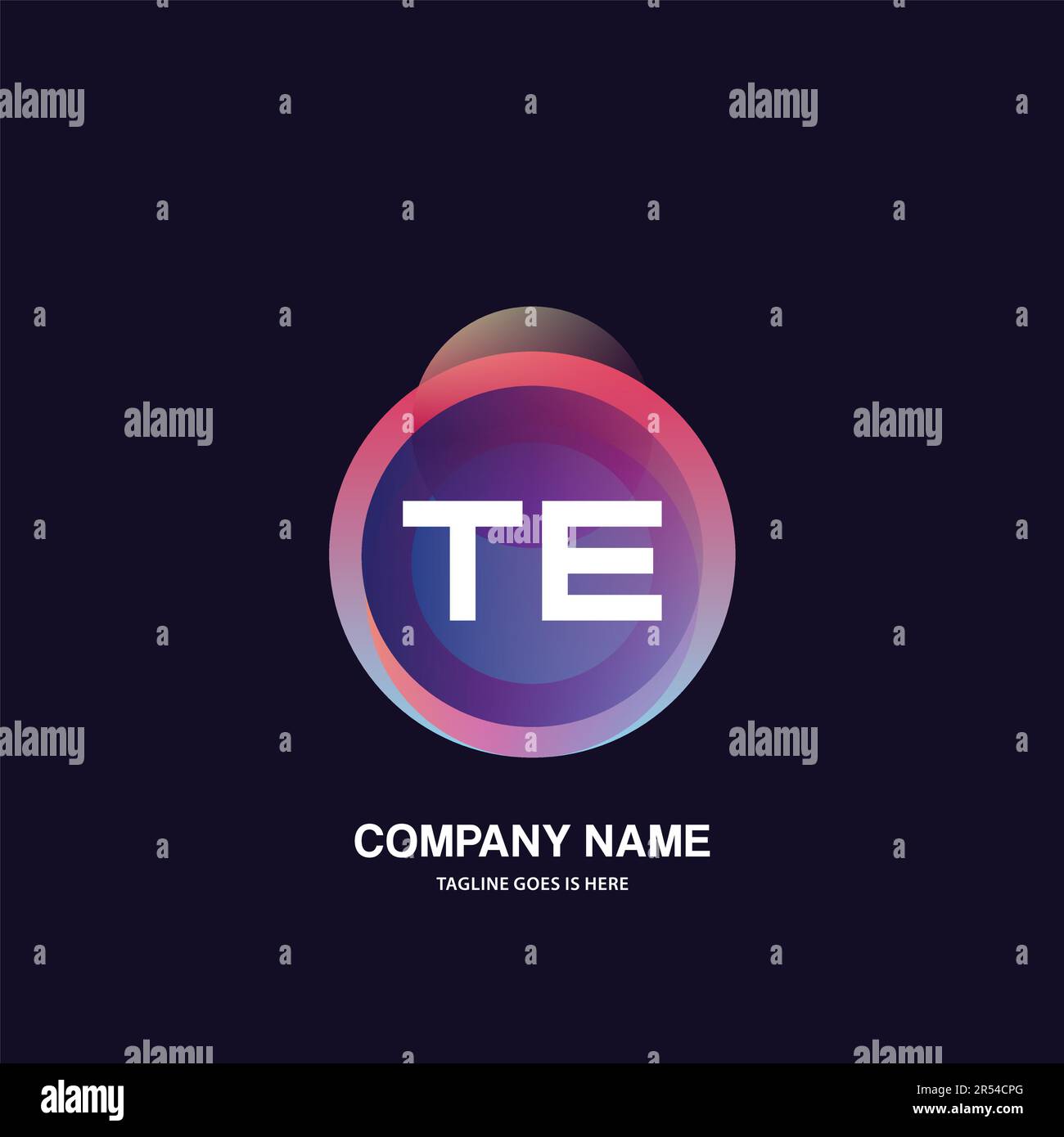 initial logo With Colorful Circle template vector Stock Vector