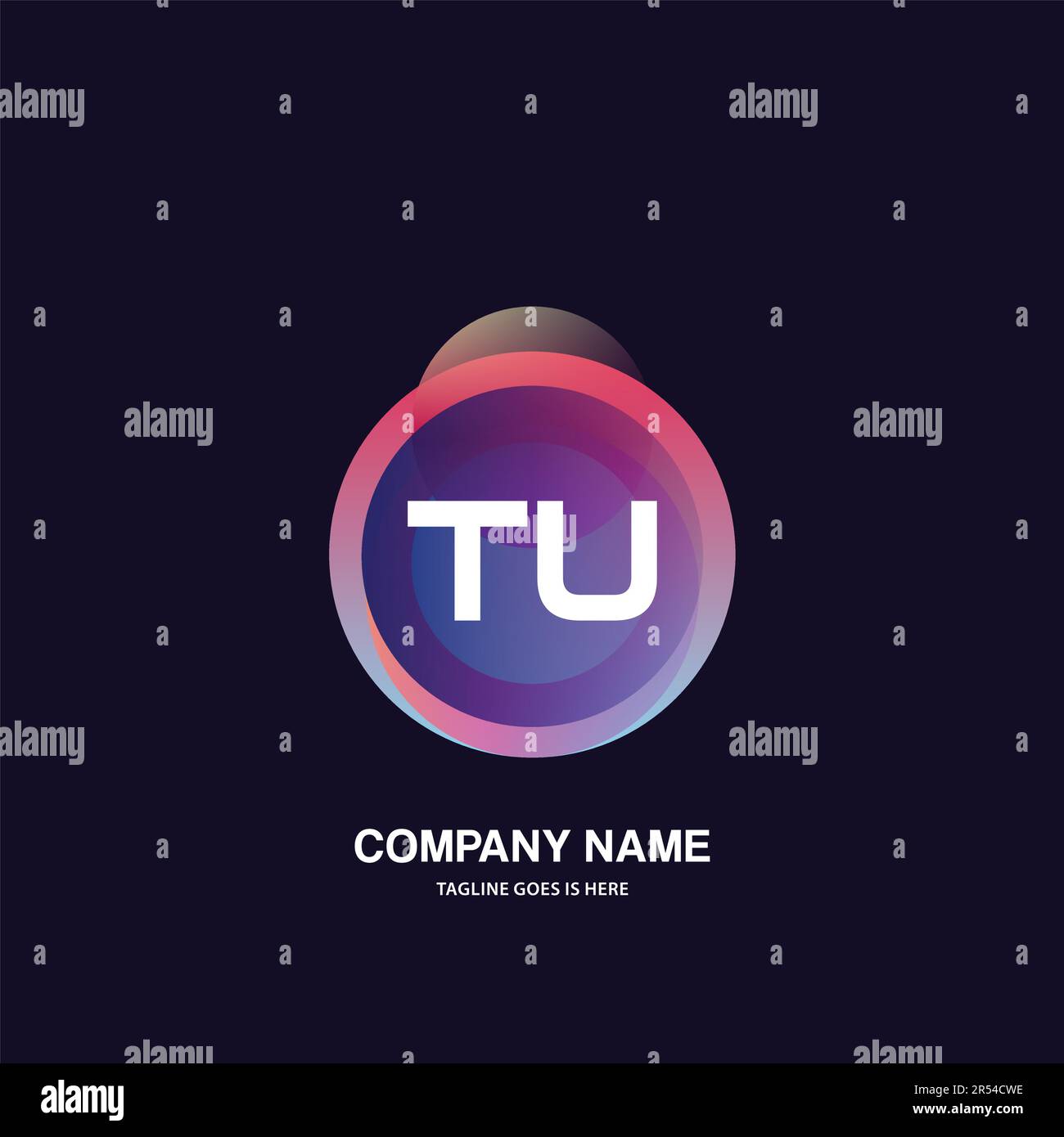 initial logo With Colorful Circle template vector Stock Vector