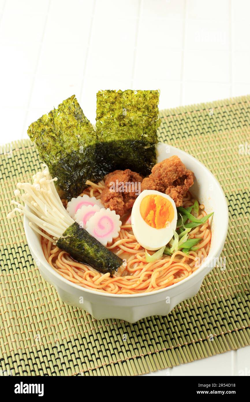 Fried Chicken Soy Sauce Ramen with Egg, SPicy Japanese Tori Karaage