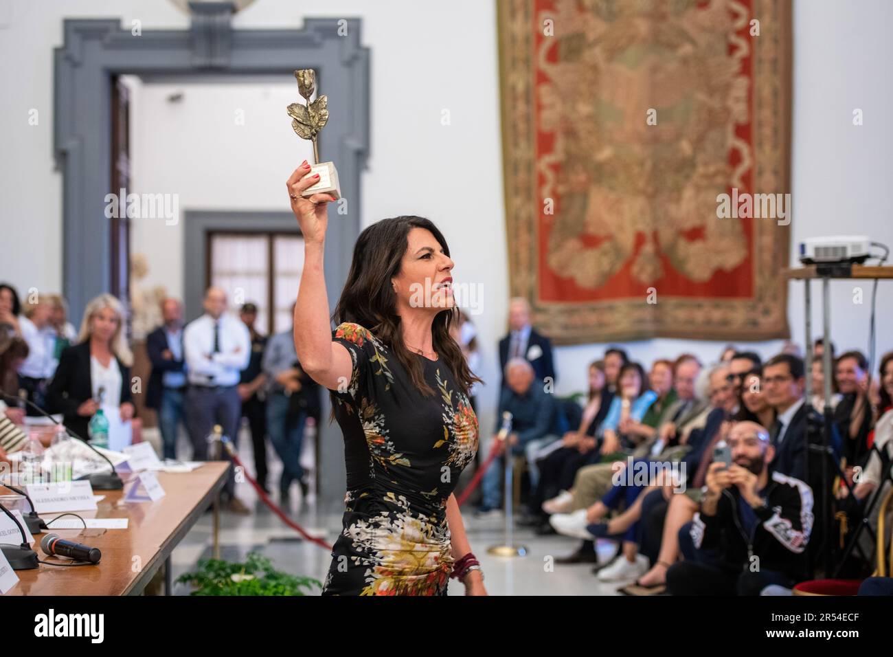 rome-italy-30-05-2023-the-polyhedral-television-presenter-and
