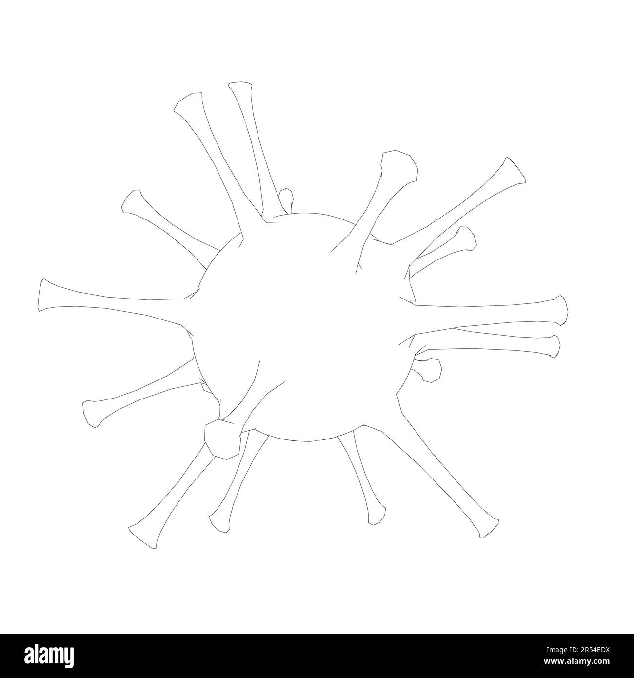 Coronavirus Bacteria Cell Icon, 2019-nCoV, Covid-2019, Covid-19 Novel Coronavirus Bacteria. No Infection and Stop Coronavirus Concepts. Dangerous Coro Stock Vector