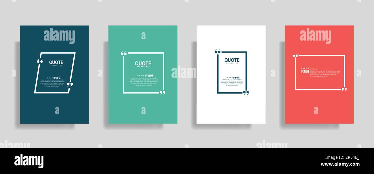 Quotes frame blank templates set, commas, note, message, citation empty ...