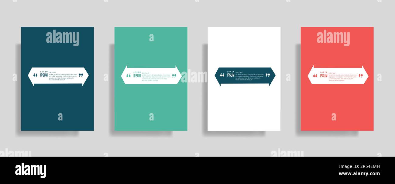 Quotes frame blank templates set, commas, note, message, citation empty, speech bubbles and comment Stock Vector