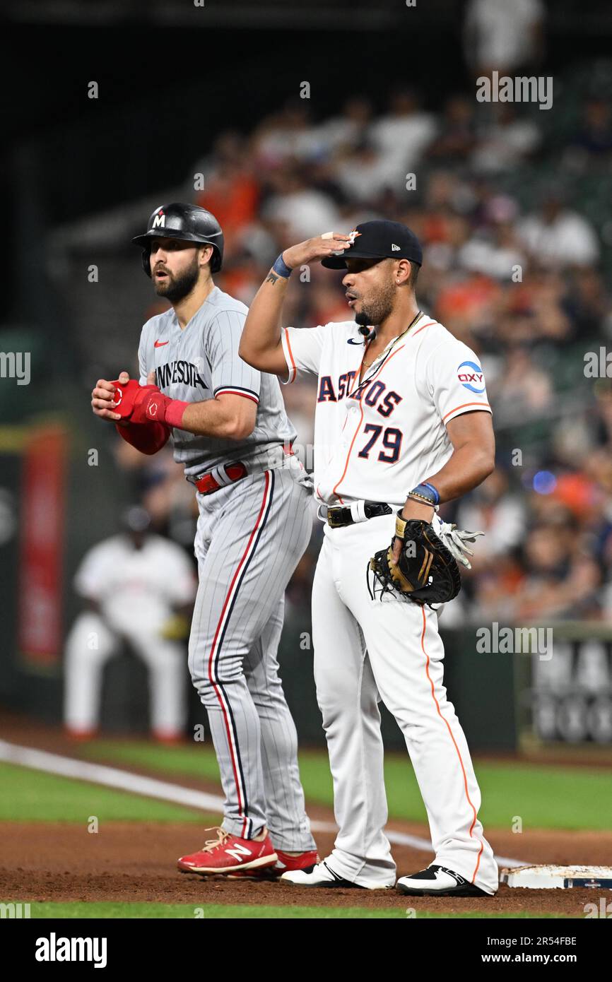 Houston Astros' Jose Abreu pauses while taking batting practice during  spring training baseball practice Friday, Feb. 17, 2023, in West Palm  Beach, Fla. (AP Photo/Jeff Roberson Stock Photo - Alamy