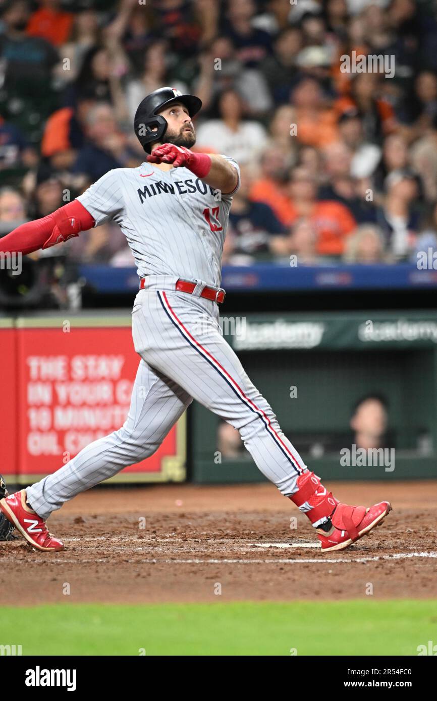 Minnesota Twins' Joey Gallo at bat against the Kansas City Royals during  the sixth inning of a baseball game, Sunday, April 2, 2023, in Kansas City,  Mo. (AP Photo/Reed Hoffmann Stock Photo 