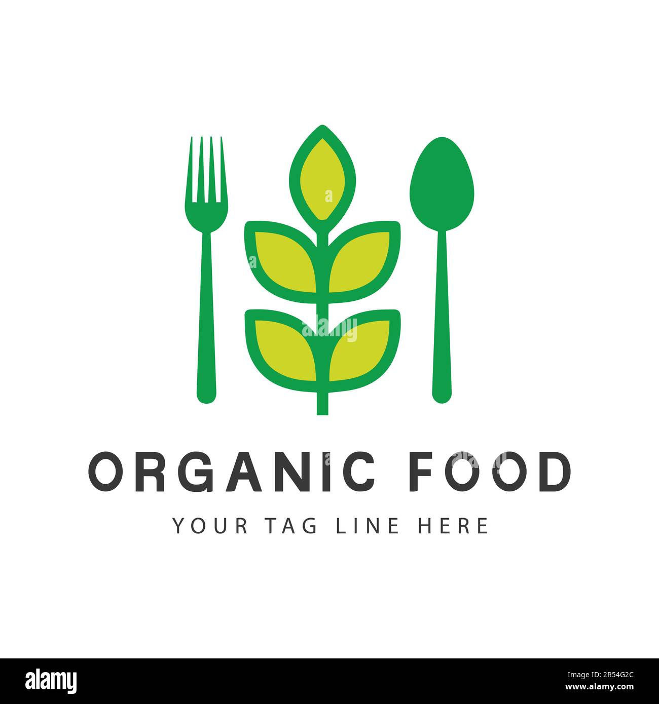 Organic Food Logo Design Healthy Food Diet Logotype Stock Vector Image