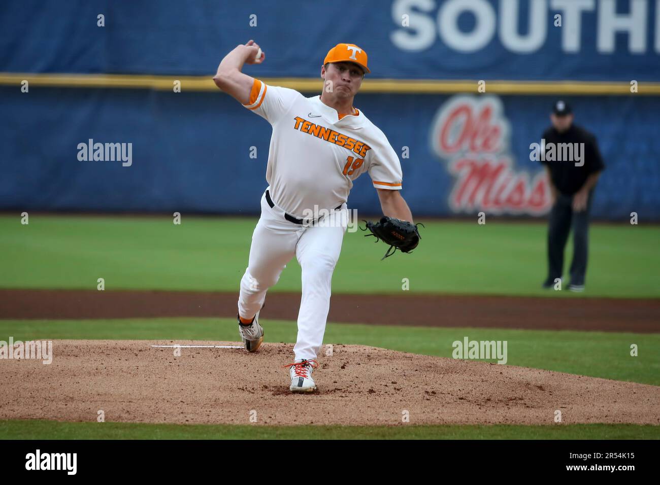 HOOVER, AL - MAY 23: Tennessee Volunteers catcher Cal Stark (30) during the  2023 SEC Baseball Tournament game between the Tennessee Volunteers and the  Texas A&M Aggies on May 23, 2023 at