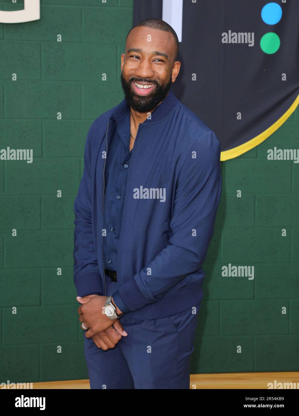 Lil Dru Joyce III arrives at The Shooting Stars Premiere held at The Regency Village theatre in Westwood, CA on Wednesday, May 31, 2023. . (Photo By Juan Pablo Rico/Sipa USA) Stock Photo