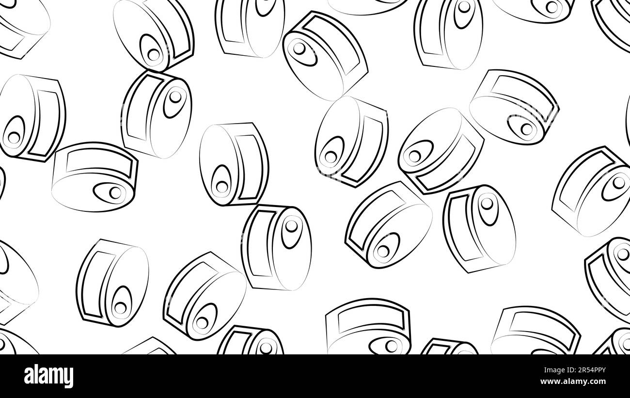 canned peas seamless pattern isolated on white background. Stock Vector