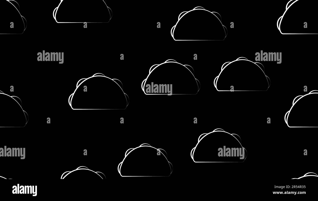 tacos on black background, vector illustration, pattern. wallpaper for