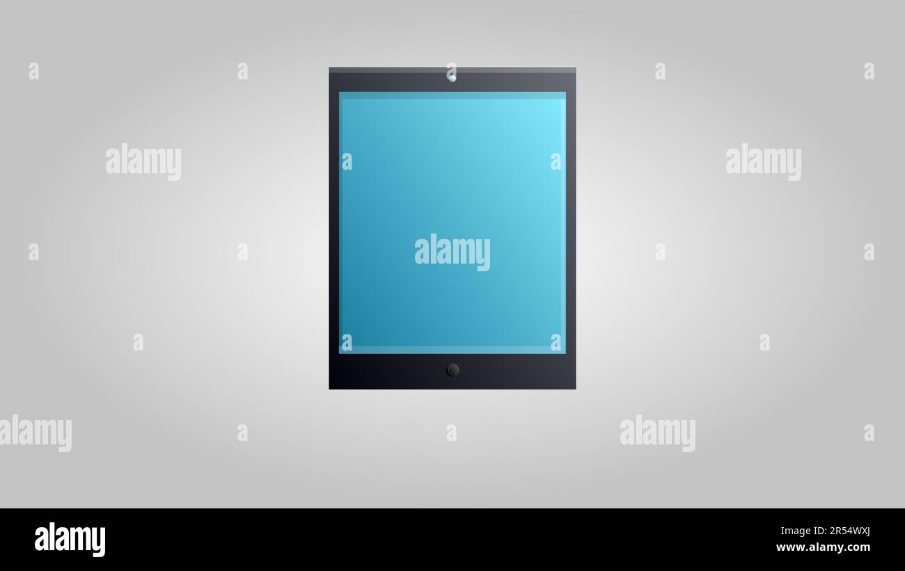 Digital modern touchscreen tablet on a white background. Vector illustration. Stock Vector
