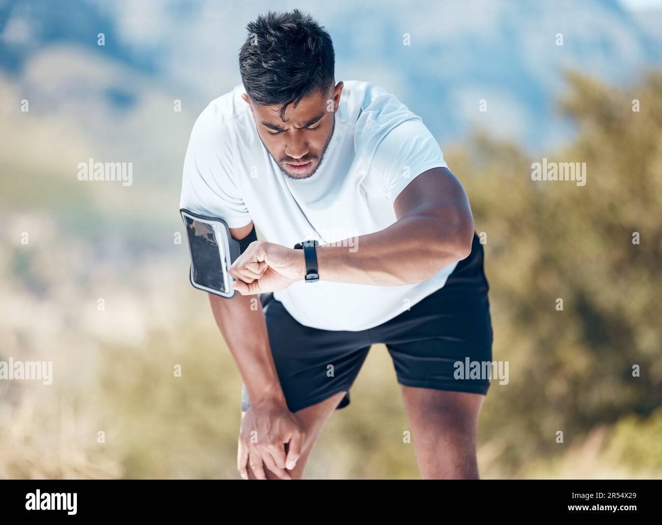 Timer, watch and athlete training heart rate for outdoor sports