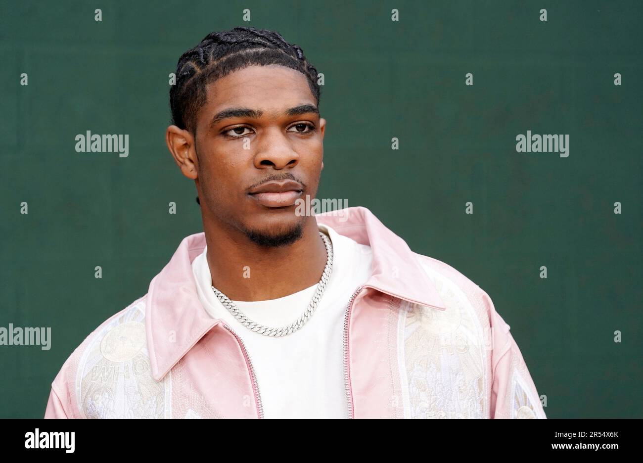 Sterling "Scoot" Henderson poses at the premiere of the Peacock film "Shooting Stars," Wednesday
