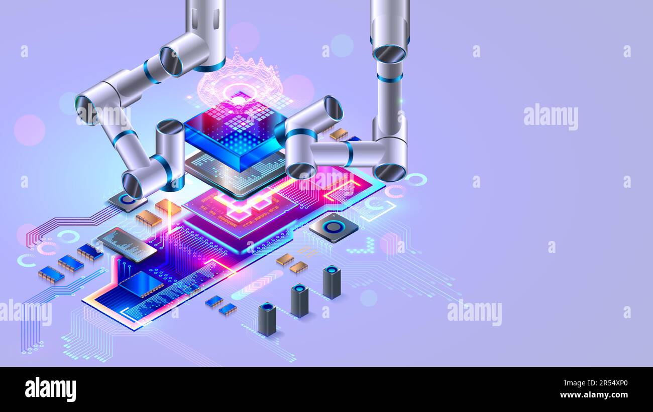 Semiconductor fabrication Stock Vector Images Alamy