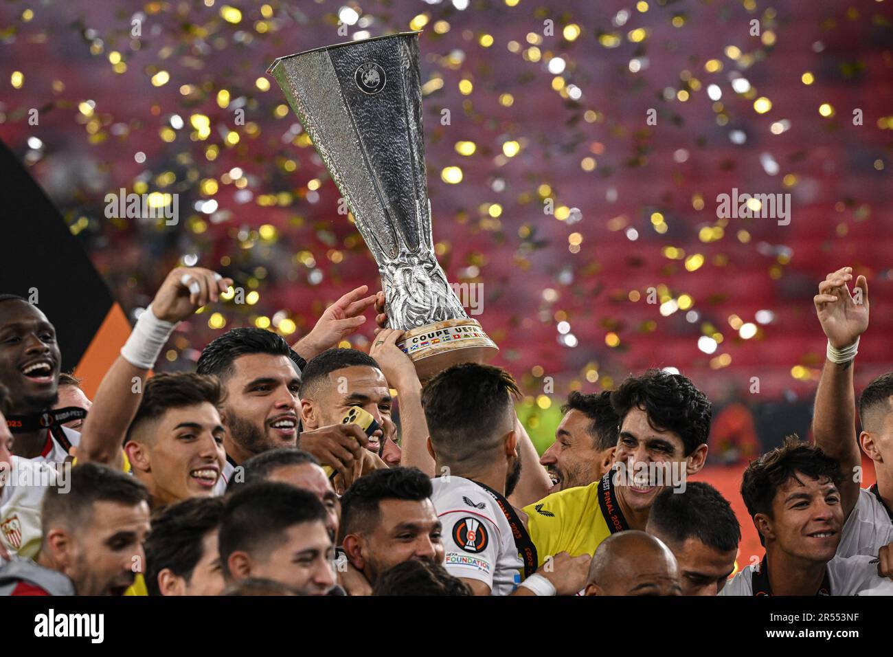 Budapest, Hungary, 31/05/2023, The trophy after the UEFA Europa League