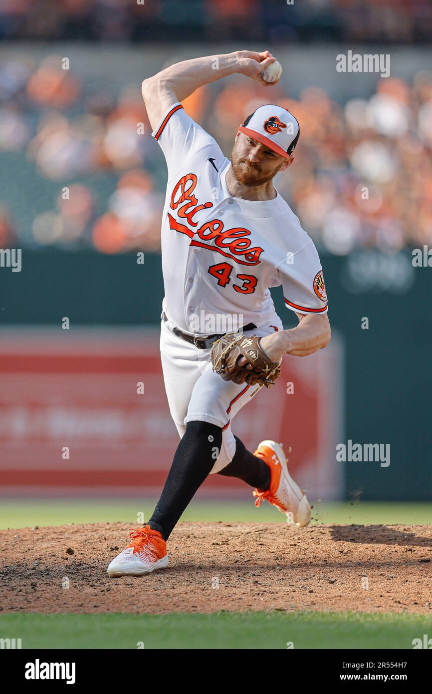 Baltimore, MD, USA; Baltimore Orioles relief pitcher Bryan Baker (43