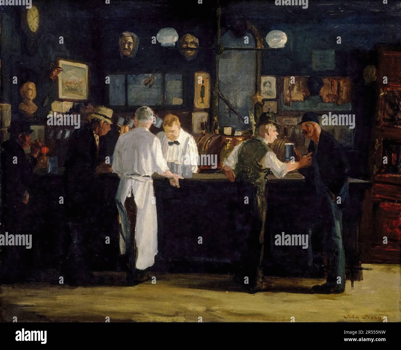 John Sloan, McSorley’s Bar, painting 1912 Stock Photo