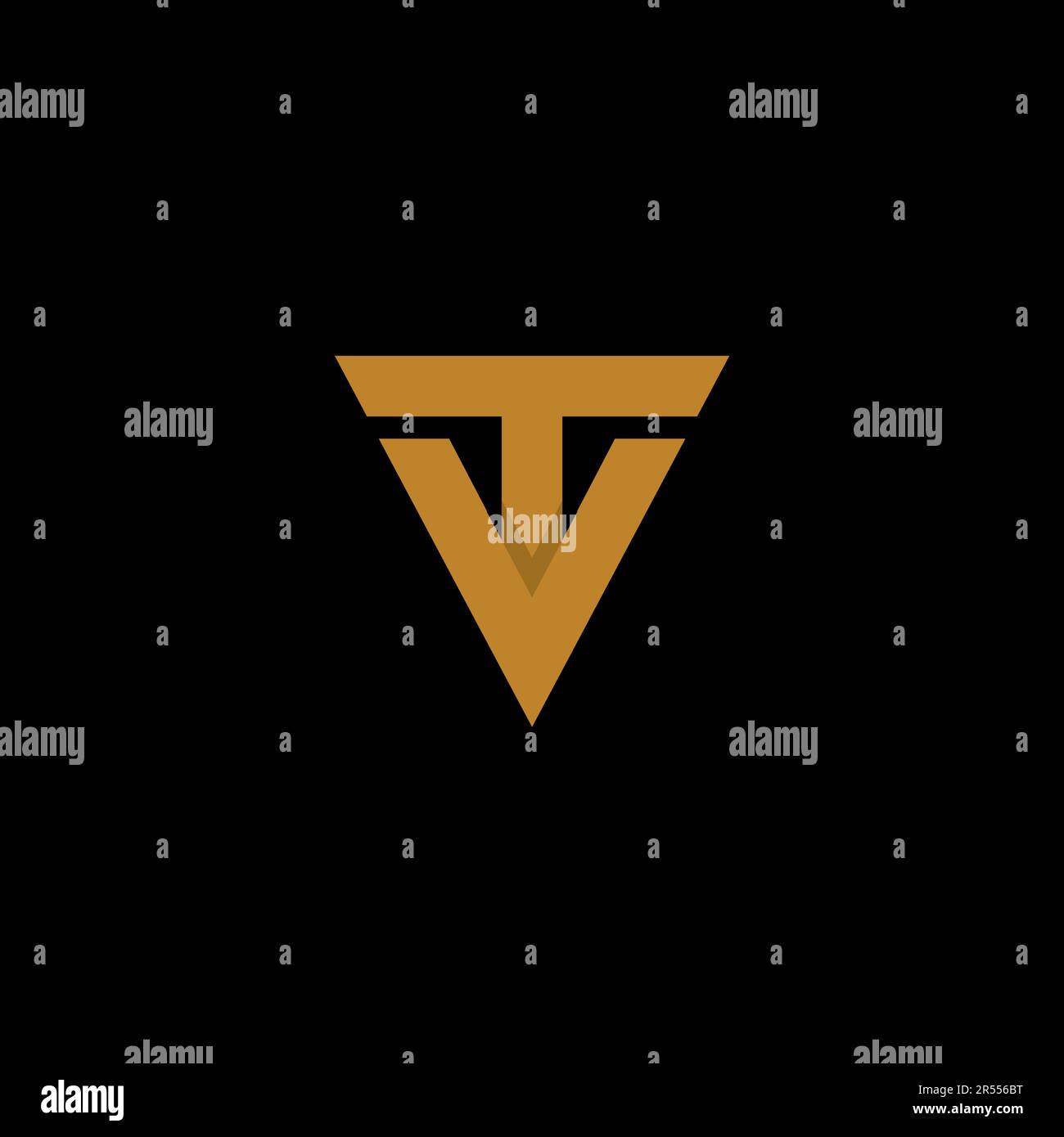 VT Logo Strong and Simple Design. VT Icon Vector Stock Vector