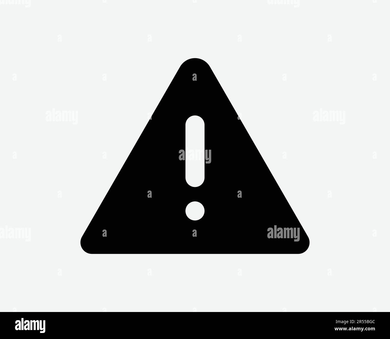 Alert Triangle Icon Icon. Hazard Danger Attention Risk Safety Caution Exclamation Sign Symbol Black Artwork Graphic Illustration Clipart EPS Vector Stock Vector