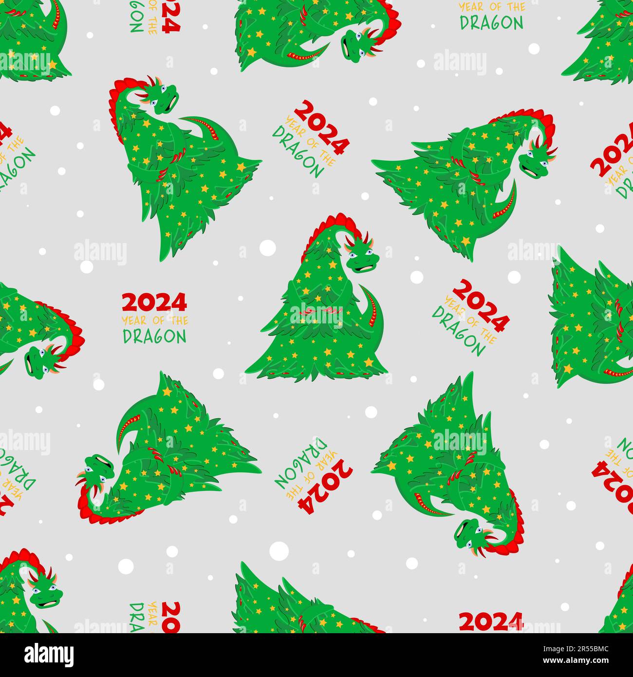 Vector seamless pattern of cute cartoon dragons hi-res stock ...