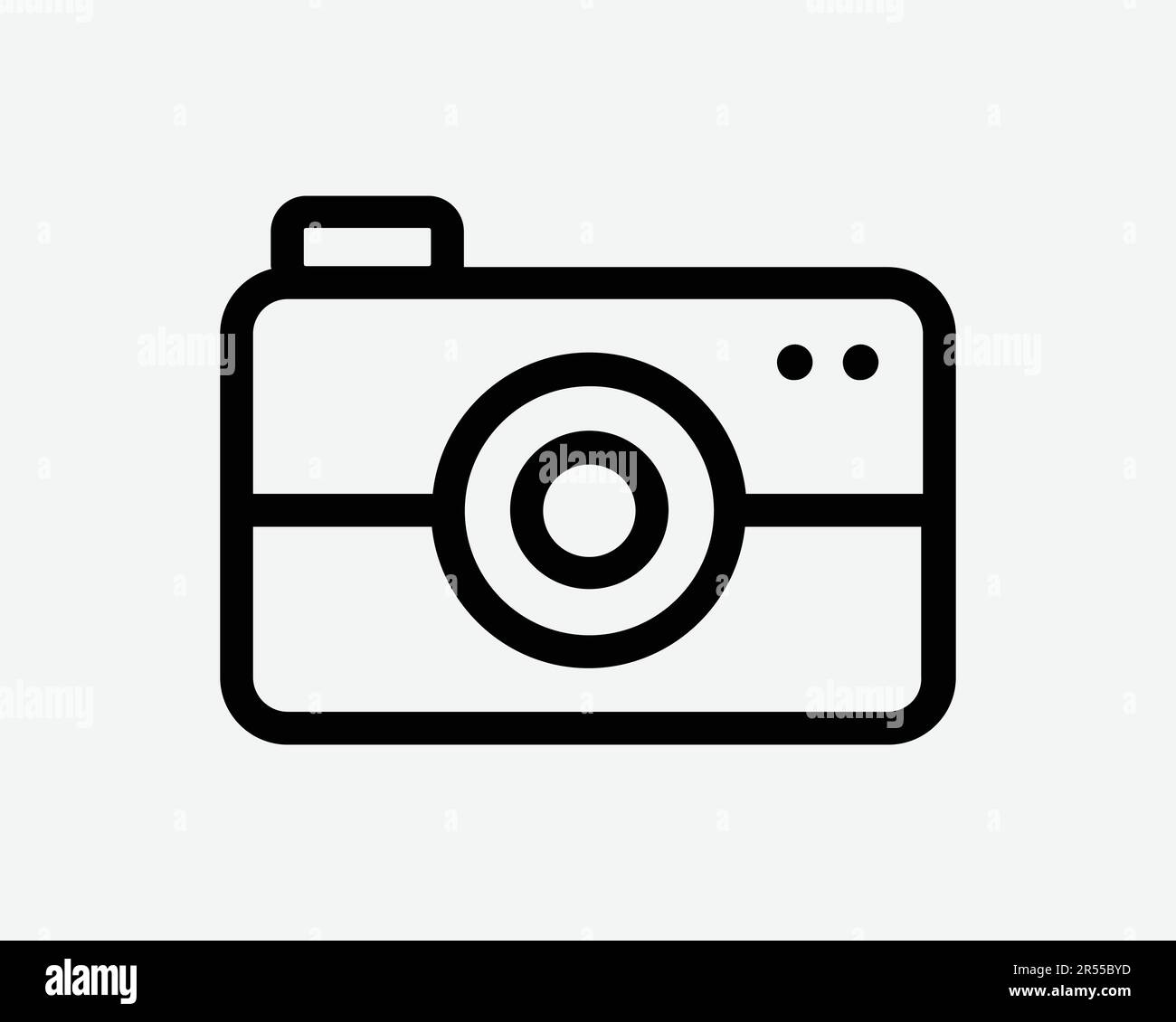 Camera Icon Photo Image Photography Media Lens Picture Capture Flash Device Tech Pic Sign Symbol Black Artwork Graphic Illustration Clipart EPS Vector Stock Vector