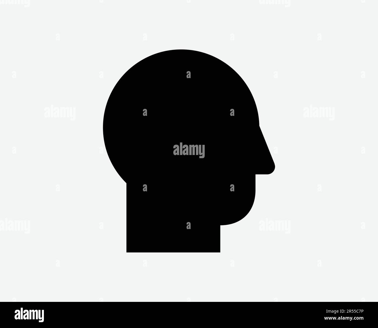 Head Shape Silhouette Icon Person Man Face Profile Portrait Human Male