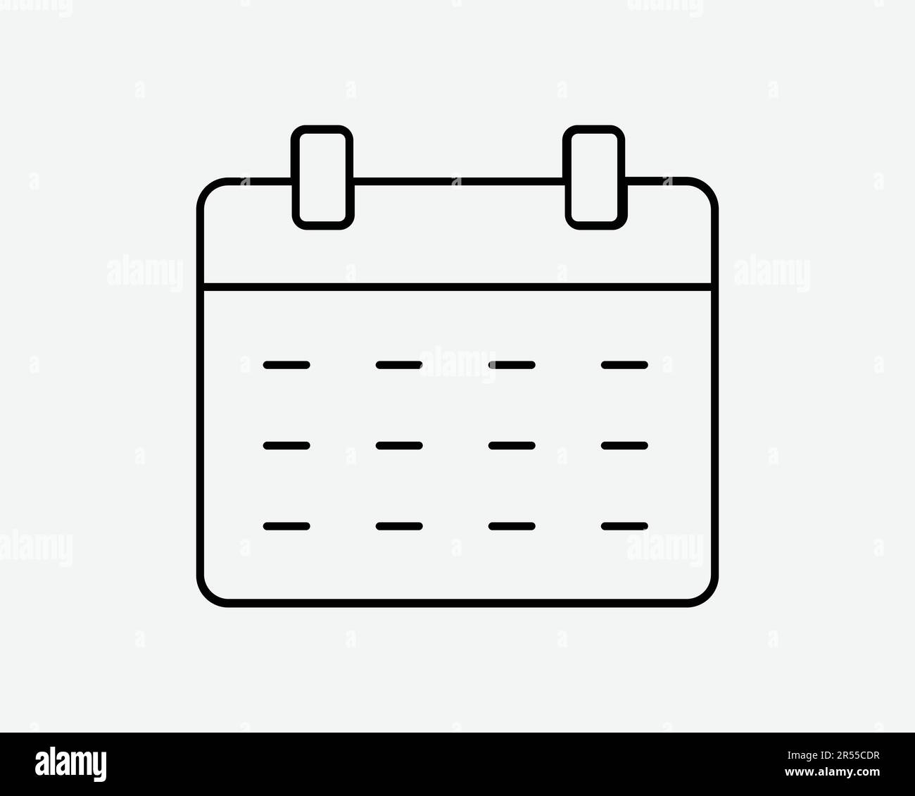 Calendar Line Icon. Schedule Appointment Reminder Event Dateline ...