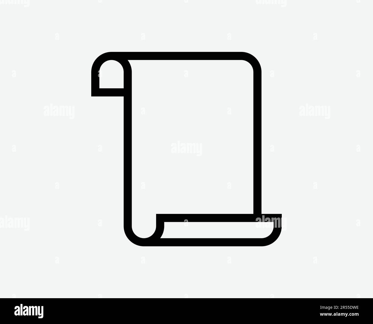 Open Scroll Icon Document Parchment Paper Ancient Papyrus Manuscript