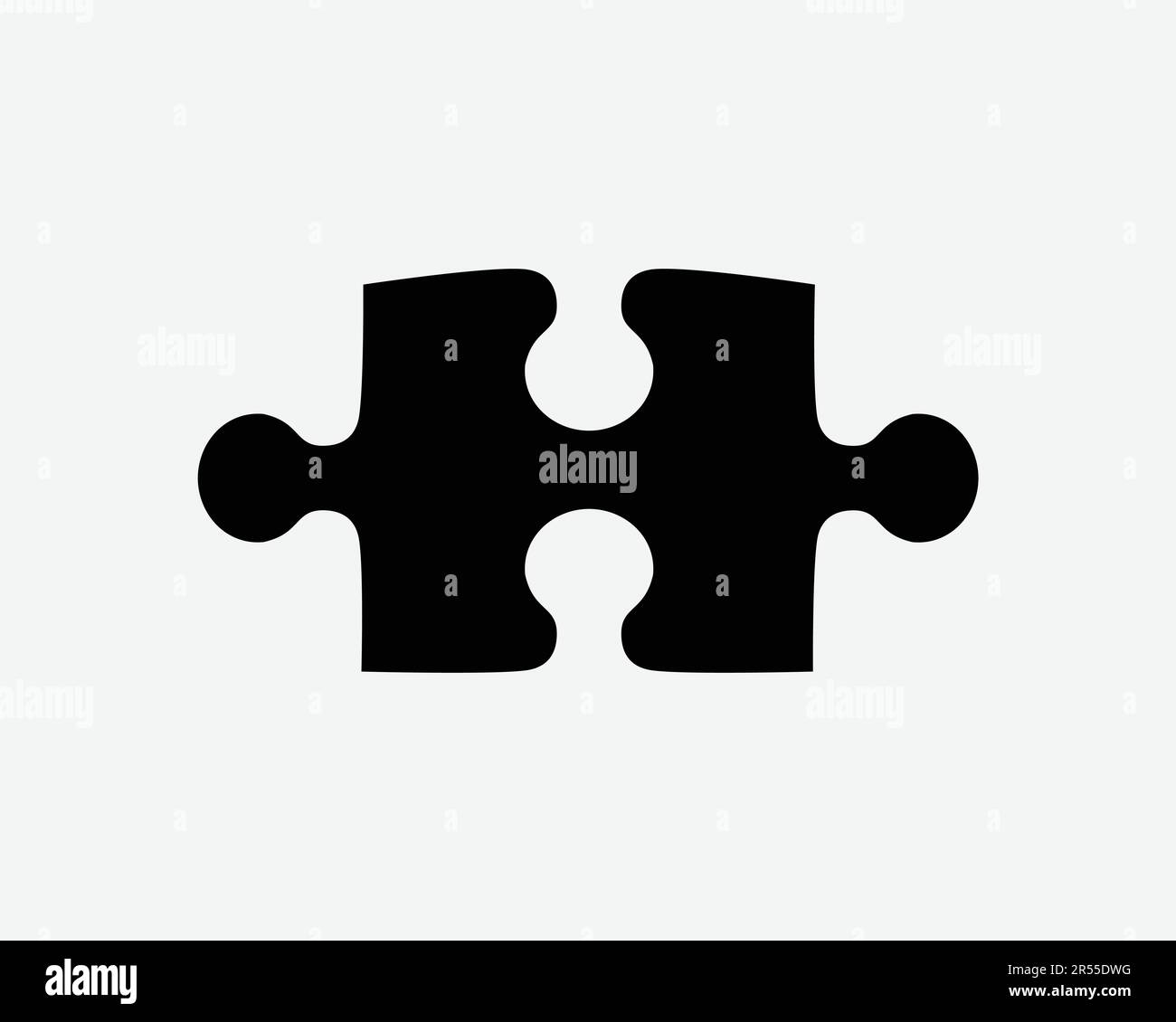 Puzzle Piece Icon. Jigsaw Part Game Toy Strategy Match Challenge Skill Assemble Maze Sign Symbol Black Artwork Graphic Illustration Clipart EPS Vector Stock Vector