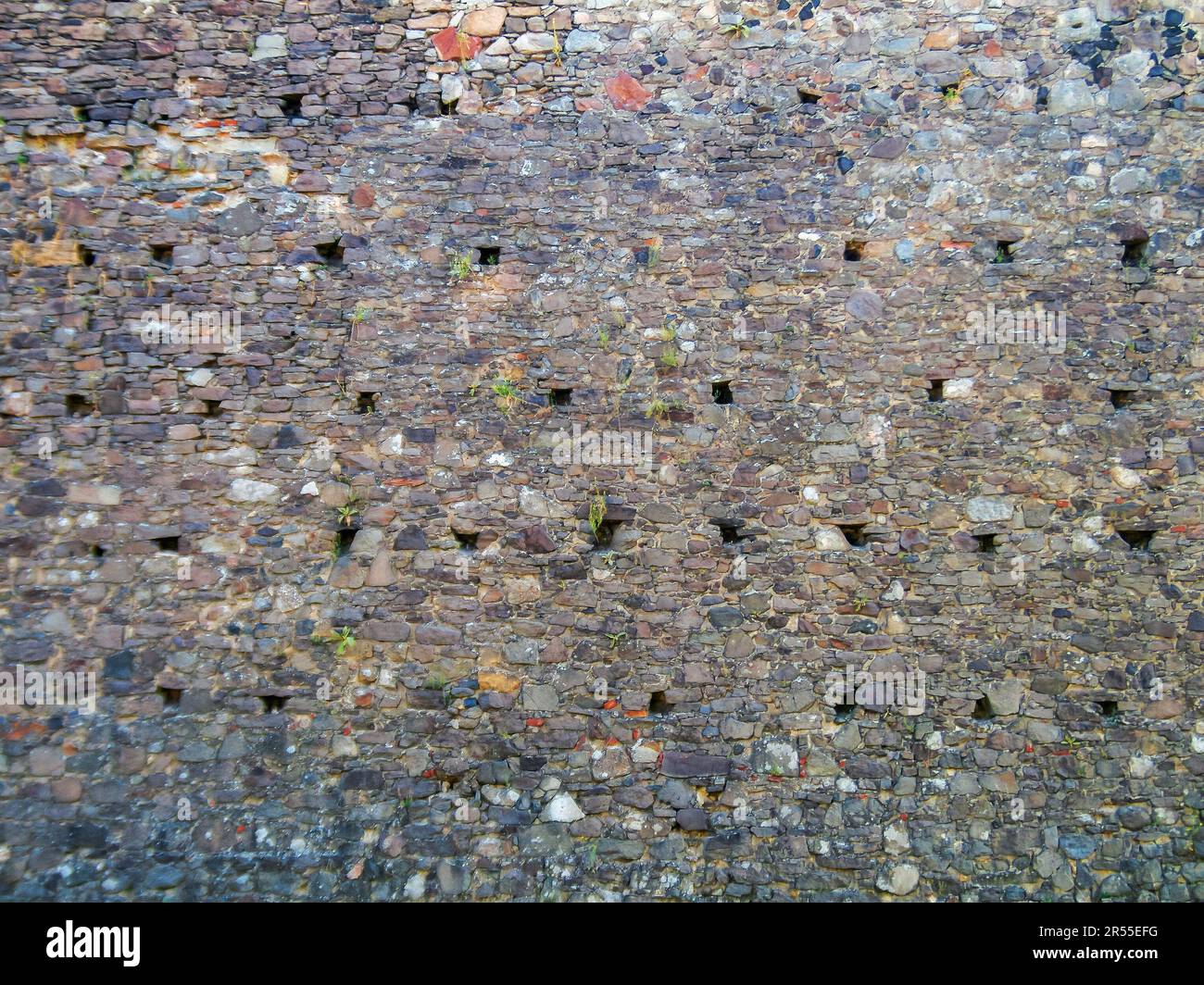 vintage stone masonry. ancient architectural background Stock Photo