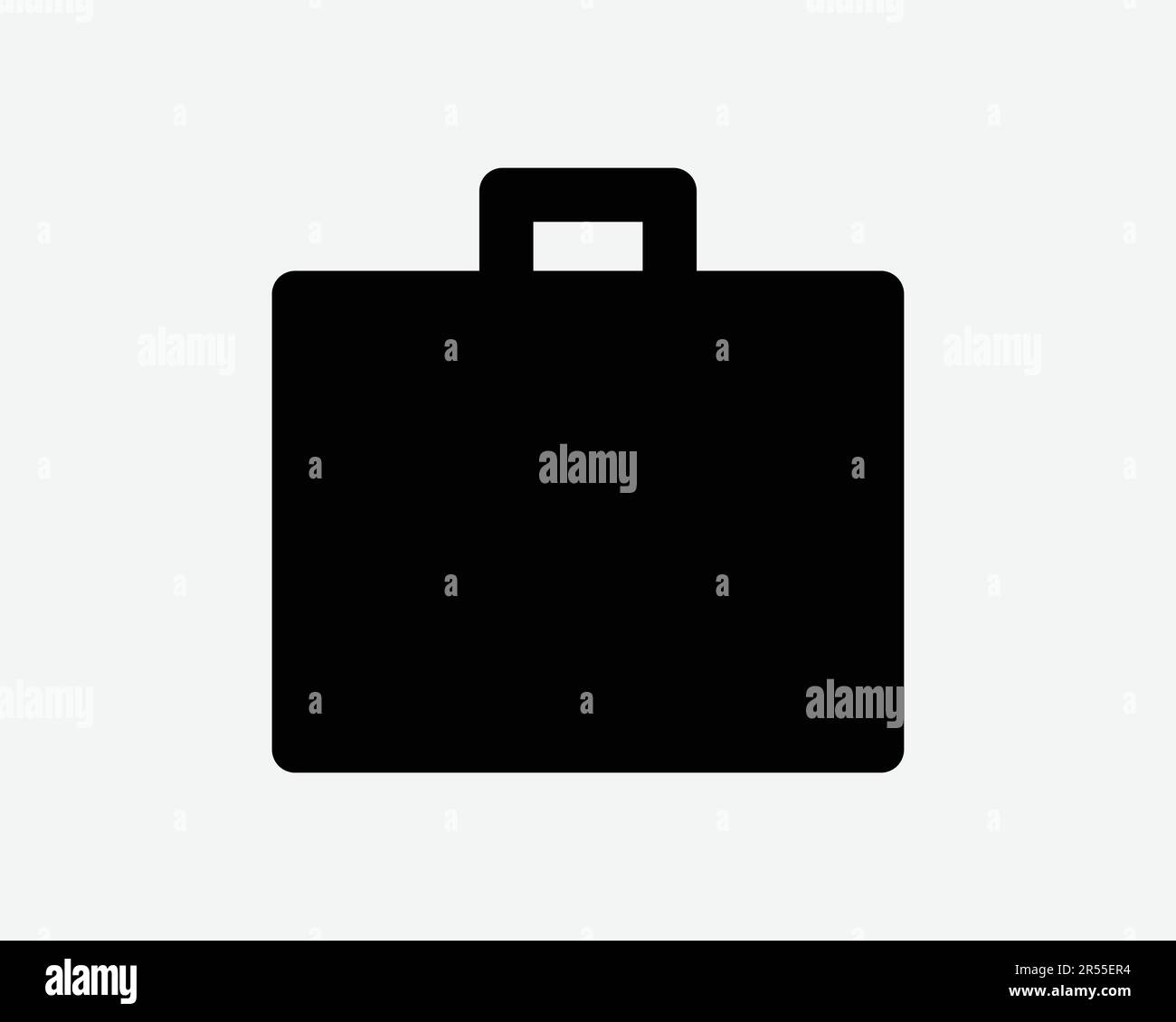 Briefcase Icon. Bag Luggage Suitcase Baggage Business Travel Office Suite Case Shape Sign Symbol Black Artwork Graphic Illustration Clipart EPS Vector Stock Vector