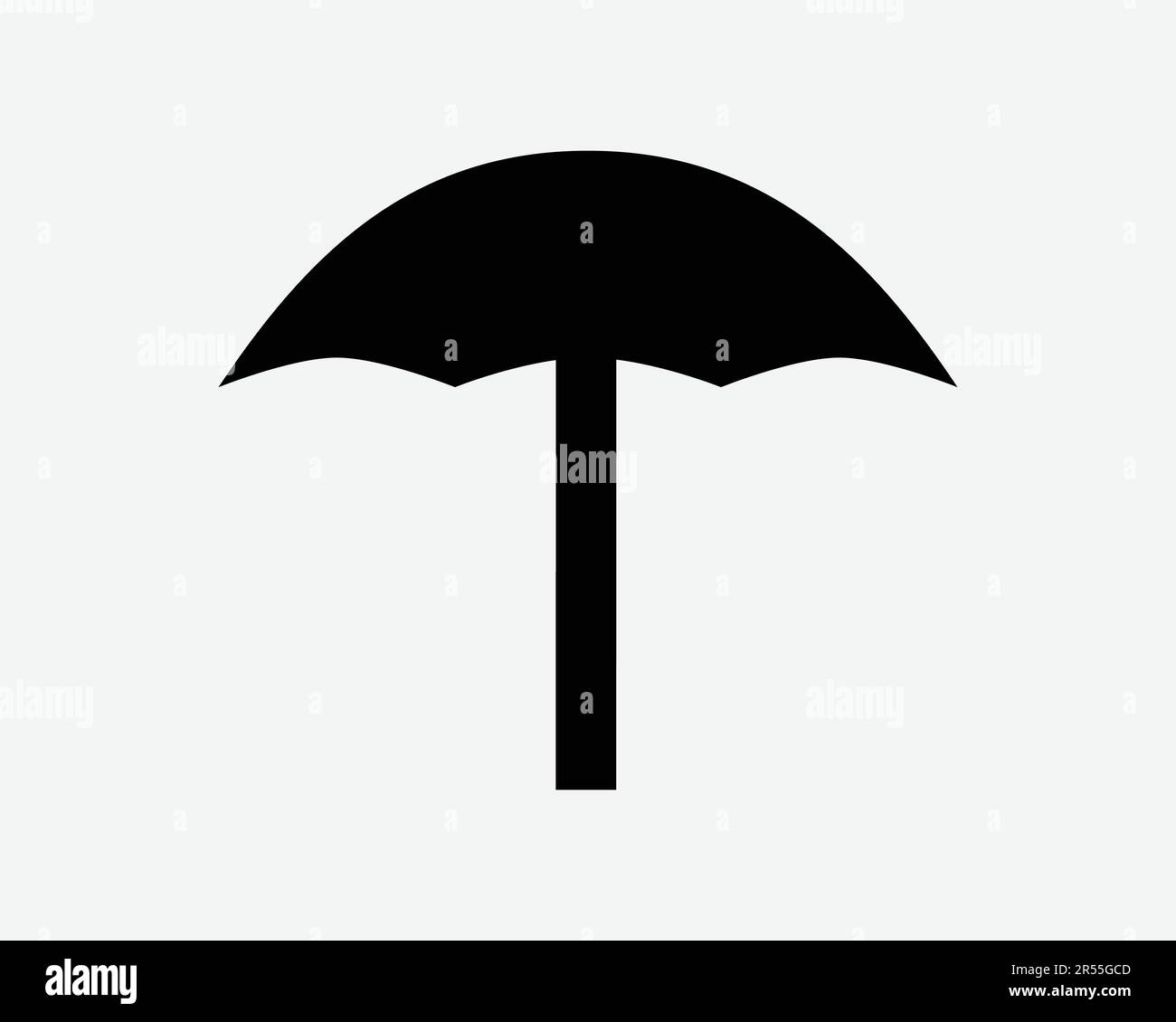 Umbrella Shade Icon. Protection Weather Holiday Beach Summer Season Protect UV Sun Sign Symbol Black Artwork Graphic Illustration Clipart EPS Vector Stock Vector