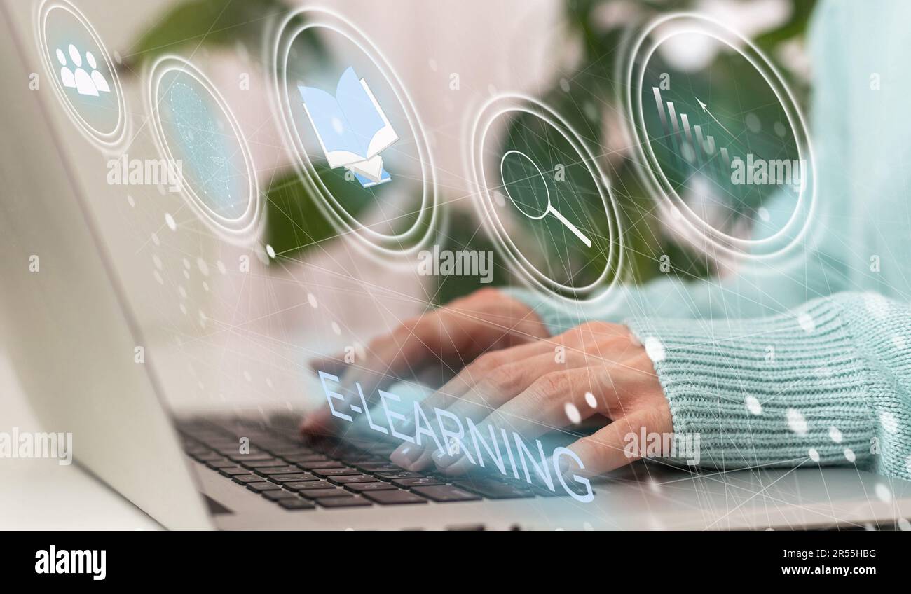 webinar online, education on internet, e-learning concept Stock Photo ...