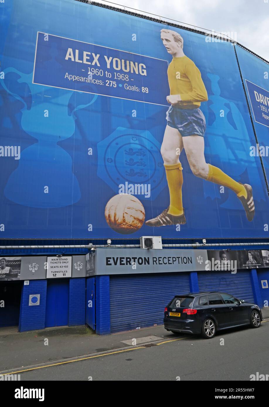 EFC player Alex Young, Everton Football Club, Goodison Park Stadium, Goodison Rd, Liverpool , Merseyside, England, UK, L4 4EL Stock Photo