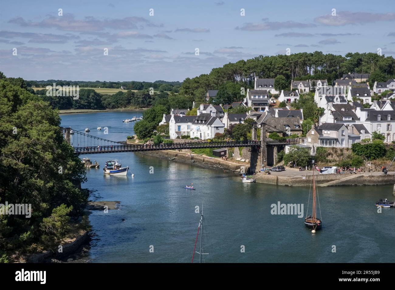 Le Bono (Brittany, north-western France): the harbour Stock Photo