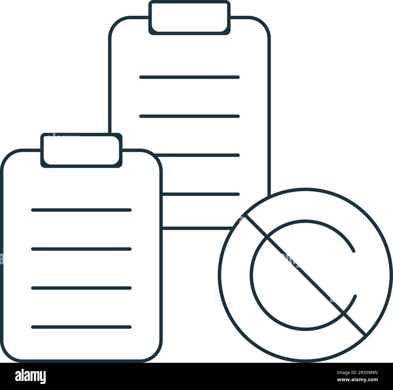 Plagiarism icon. Monochrome simple sign from intellectual property collection. Plagiarism icon for logo, templates, web design and infographics. Stock Vector